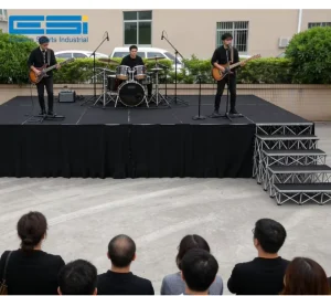 Hydraulic Riser Stage Lift Platform with Scissor Mechanism for Auditoriums and Theaters