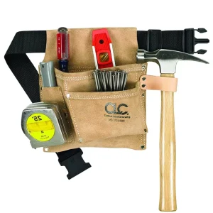 IP489X Suede Tool Bag and Poly Web Belt 3-Pocket Lightweight Tool Bag