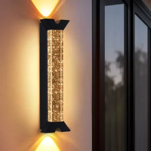 IP65 LED Wall Lights Nordic Outdoor Aluminum Corridor and Garden Lights Waterproof Crystal for Hotels and Resorts