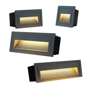 IP65 Outdoor Aluminum Recessed Long Strip LED Wall Light for Pathways, Gardens, Courtyards, and Stairs