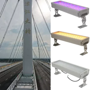 IP65 Strip Bridge Floodlights High Brightness High Power Outdoor Wall Washing Spotlights DMX512 Control 96W 400W LED for Eye