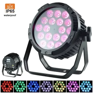 IP65 Waterproof 180W RGBW 4-in-1 LED DMX512 Slim Par Light Aluminum Alloy for Concert Wedding Club DJ