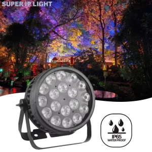 IP65 Waterproof 18x15W RGBW LED Wash PAR Light for Outdoor Weddings DJs Concerts and Parties