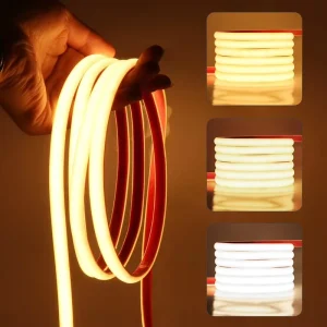 IP68 Waterproof Customizable-Length COB LED Strip Light 12V 24V 240LED/m 320LED/m 480LED/m 528LED/m