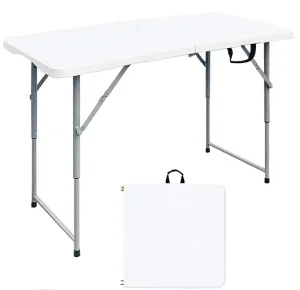 IUNNDS 4ft Picnic Camping Table Folding Portable Indoor Outdoor 4ft 6ft 8ft