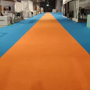 In Stock Thickness 1 2mm Needle Punched Non woven Exhibition Carpet Polyester Long Carpet Light Weight Decoration Wedding Event