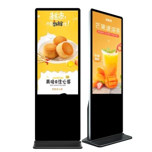Indoor 55 Inch Floor Standing 4K IPS LCD Touch Panel Android Digital Signage Display Built In CMS for Shopping Mall Advertising
