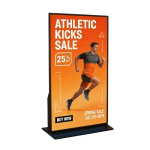 Indoor 85-Inch Full-Screen Touch Digital Poster Display, Floor Stand LCD Advertising Signage Smart Monitor