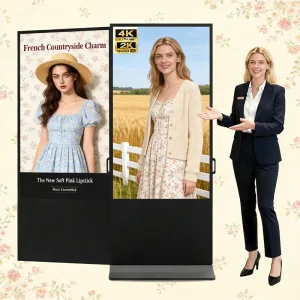 Indoor Floor-Standing Double-Sided Android LCD Digital Poster Advertising Screen with SDK Support
