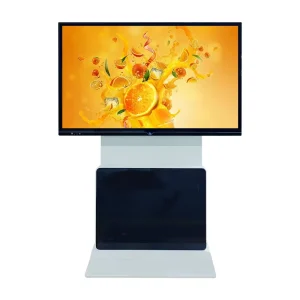Indoor Interactive Touch Whiteboard with Floor-Standing Bracket for Meeting Rooms and Classrooms