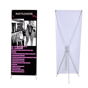 Indoor Outdoor Flex Standard X Banner Frame, 80x180cm, Iron Fiber
