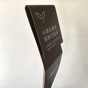 Indoor Outdoor Large Stainless Steel Floor-Standing Directional Sign with Acrylic Cover and Custom Brightness