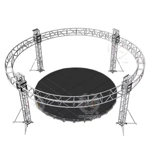 Indoor Outdoor Lightweight Aluminum DJ Round Truss with Rotating Lighting Support
