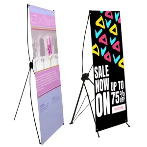 Indoor Outdoor Portable Handheld X Banner Display Stand
