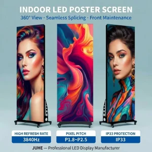 Indoor P2.5 8K HDR10 LED Poster Display Plug-and-Play Digital Signage Screen for Retail Store Shopping Mall Exhibition