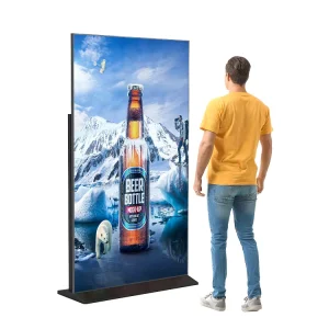 Indoor Touch Screen Floor Standing LED Panel Advertising Display Aluminum Alloy Frame Capacitive Touch for Shopping Mall Use