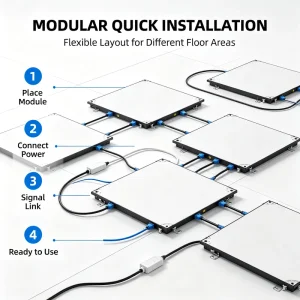 Indoor Use LED Dance Floor Screen IP65 Waterproof 4K Resolution Adobe RGB 90% Interactive Floor Panel