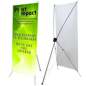 Indoor X Stand Display with Polyester and Aluminum Photo Banner Stand