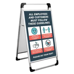 Indoor a Frame Poster Stand Double Side Floor Stand Poster Display