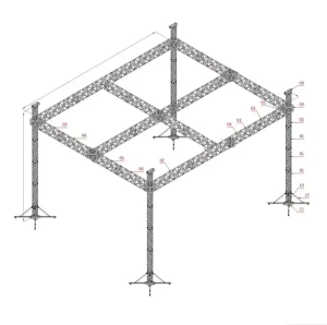 Industrial Aluminum Truss Custom Size and Shape for Concert Stage Projects