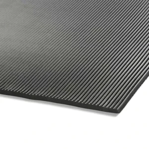 Industrial Anti Slip Outdoor Rubber Mats Fine Ribbed Pattern Rubber Sheet Floor Mat Roll
