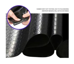 Industrial Anti-Slip PVC Rubber Garage and Gym Floor Mat Roll 1.2-2.5 mm Thick Customizable Size and Pattern