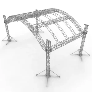 Industrial Grade Aluminum Alloy Arc Roof Truss Modular Design Quick Installation for Concert Sound Systems 6000kg Load Capacity