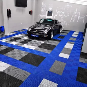 Industrial Plastic Interlocking Garage Floor Tiles for Car Detailing Shops and Workshops