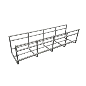 Industrial Powder-Coated Steel Wire Mesh Cable Tray, Electro-Galvanized, 60-Piece Capacity