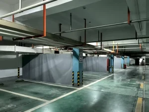 Industrial Smoke Barrier Fire Resistant Glass and Fabric Ceiling Curtain