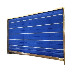 Inorganic Cloth PVC Foldable Fire Barrier Curtain Automatic Fireproof Rolling Door for Commercial Buildings