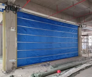 Inorganic Fabric Fireproof Polymer Door with Modern Design Finished Surface for Warehouse Fire Prevention Emergency Isolation