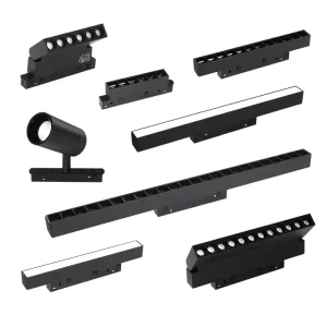 Intelligent Dimmable Indoor 48V LED Magnetic Track Light System for Showrooms and Shops