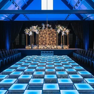 Interactive Glass 3D Light Mirror LED Dance Floor Mat and Pixel LED Dance Floor Panels for DJ Lighting