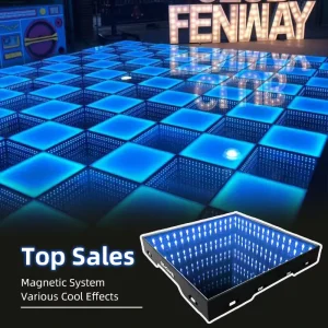 Interactive Led Dance Floor Magnetic 3 X 3 Square Dubai Event Room Without Background