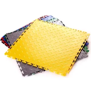 Interlocking Anti Slip Bump PVC Plastic Floor Mats Modern Snap On Portable Plastic