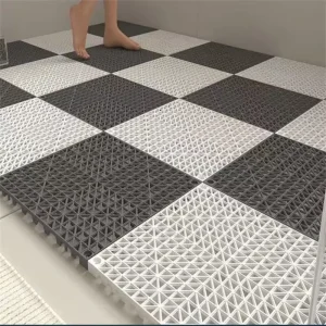 Interlocking Anti-Slip Waterproof Hollow Drainage Floor Mat for Bathroom and Kitchen