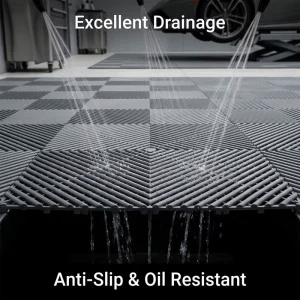Interlocking Gym Garage Basement Flooring Tiles Waterproof Anti-Scratch Eco-Friendly Modular Mats