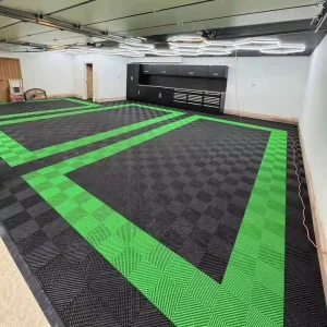 Interlocking Modular Garage Floor Mat for Car Wash and Detailing Shop