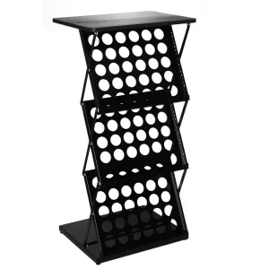 Iron A3 Foldable Brochure Holder Publicity Stand Newspaper and Magazine Rack for Exhibitions