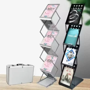 Iron Brochure Holder Banner Display Rack Newspaper Stand