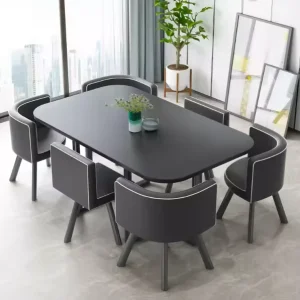 Iron Commercial Negotiation Reception Waiting Room Restaurant Dining Table and Chair Set