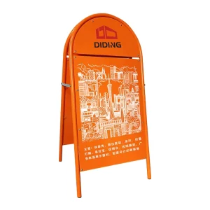 Iron Double-Sided Poster Stand Screen-Printed Heavy-Duty Floor Display Rack
