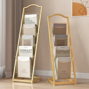 Iron European-Style Newspaper Magazine Book and Brochure Display Rack