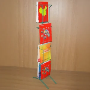 Iron Rod Form Holder Light-Duty Floor Stand Metal Wire Brochure Display Rack