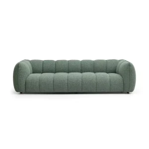 Italian Minimalist Cloud Module Sofa Green Teddy Boucle Cloth Living Room Luxury Leisure Sofa Home Furniture