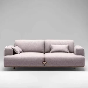 Italian Modern High End Leisure Modular Cream Fleece Fabric Sectional Couch Chair Set for Mall Apartment Living Rooms