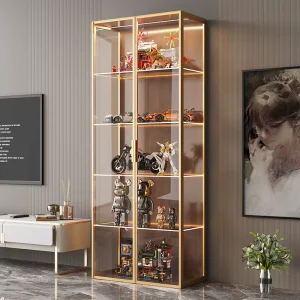 JINGSHUN Modern Glass Wine Display Cabinet Apartment Living Room Hotel Adjustable Shelves Custom Furniture Space Optimization CE