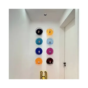Japanese Anime Figure Acrylic Wall Display for Space-Saving Store Use