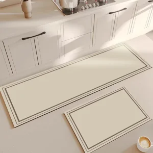 Japanese Style Kitchen and Bathroom Carpet Door Mat Diatomaceous Earth Mat Non Slip and Stain Resistant Carpet Mat
